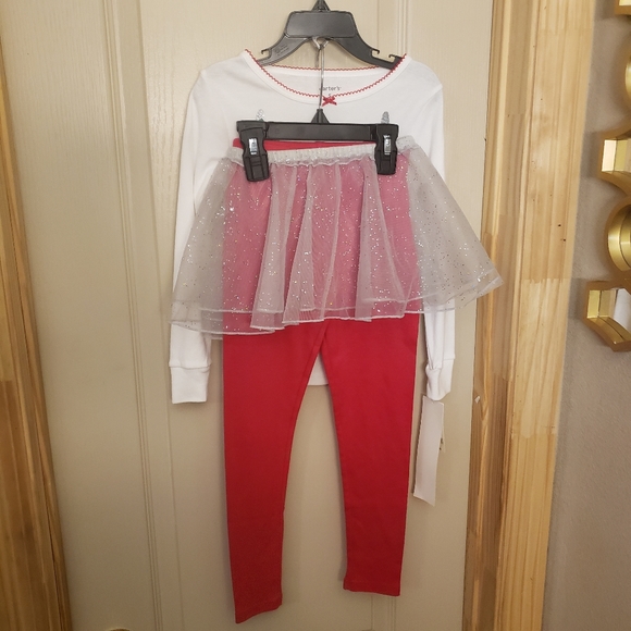 Nwot girls carters christmas tutu pj's reindeer - Picture 3 of 7